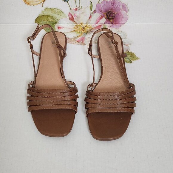J Jill Women's Size 11 Brown Leather Upper Flat Sandals - Picture 1 of 7